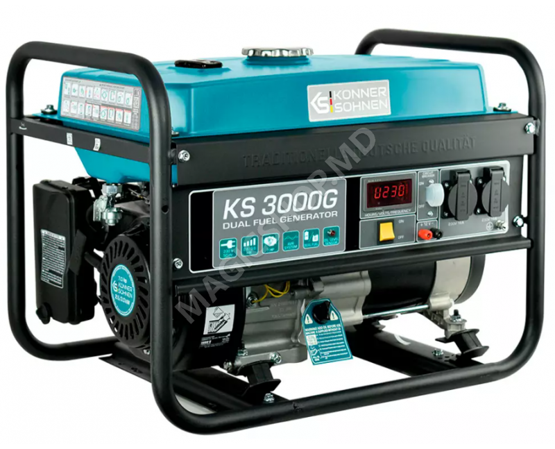 Generator electric Könner&Söhnen KS 3000G 3kw Gaz/Benzină AVR